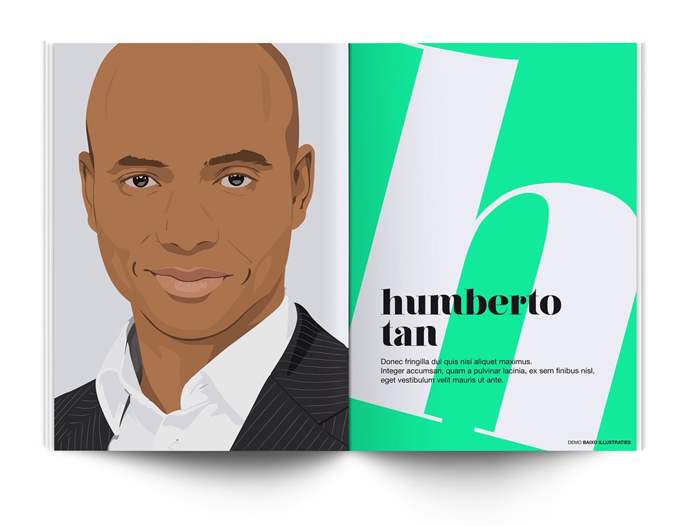 baixo illustraties voor magazine