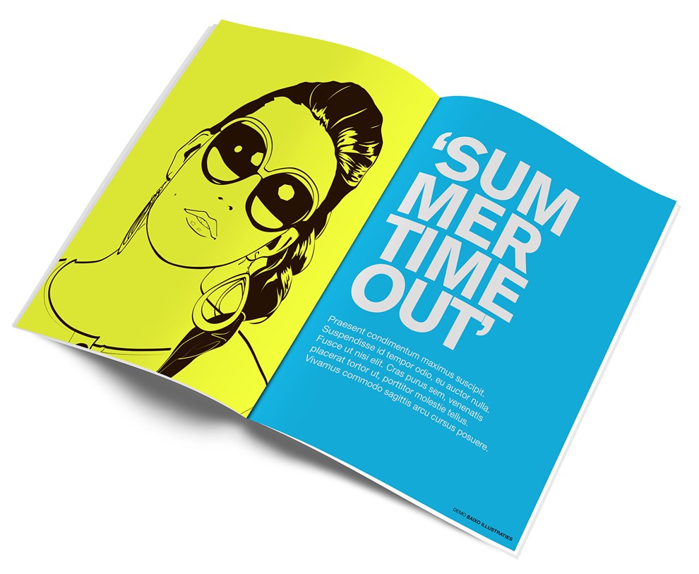 baixo illustraties voor magazine